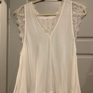 Free people white lace blouse!